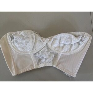 VINTAGE Symbra underwire‎ & boning 32G Corset White